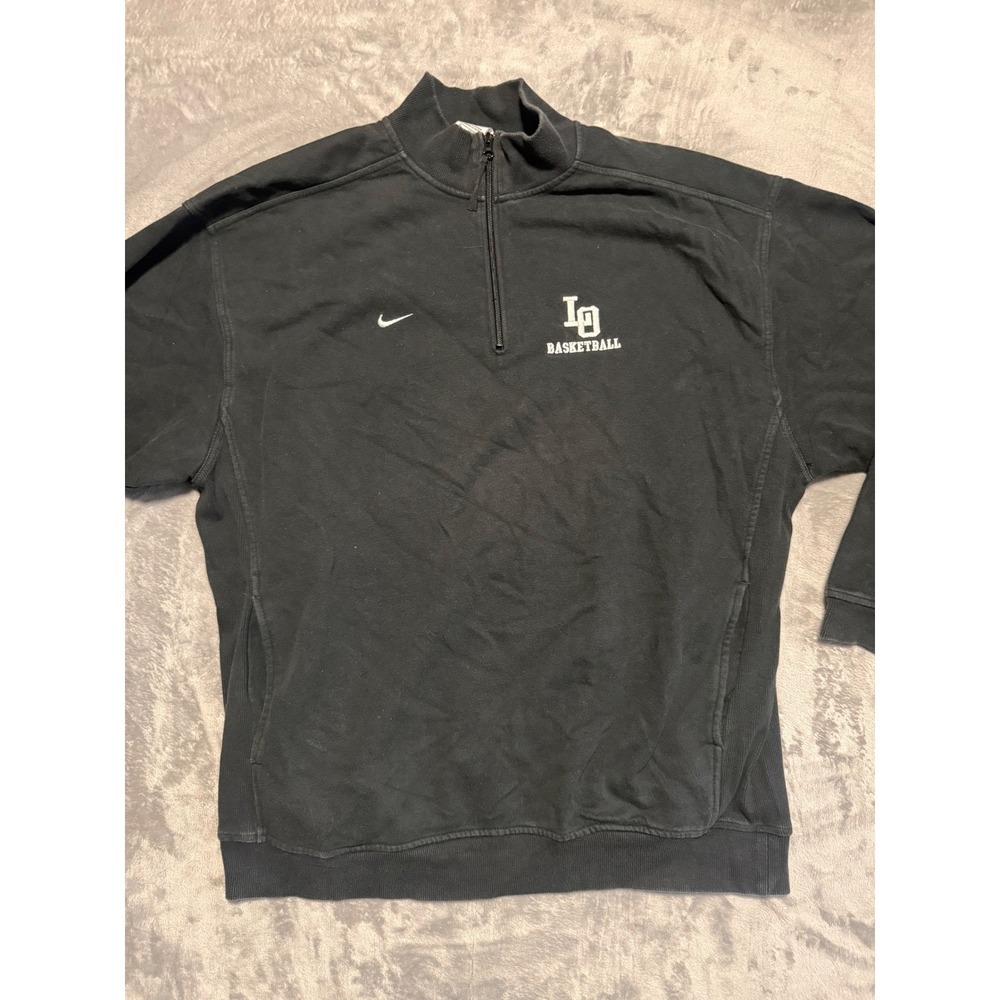 Nike Quarter Zip Pullover Men XL Black LO Basketball Embroidered 14 Sweatshirt
